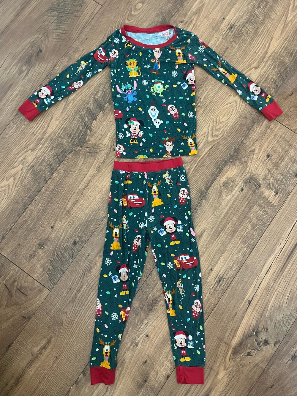 Little Sleepies Disney Christmas Parade Bamboo Viscose Two Piece Pajama Set, 3T